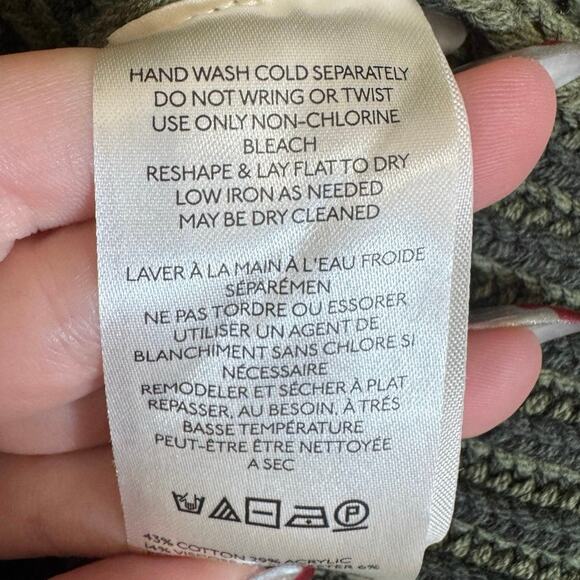 Free People New Charlotte Tunic Sweater Boat Neck Chive Combo Green Size Small - Picture 14 of 16